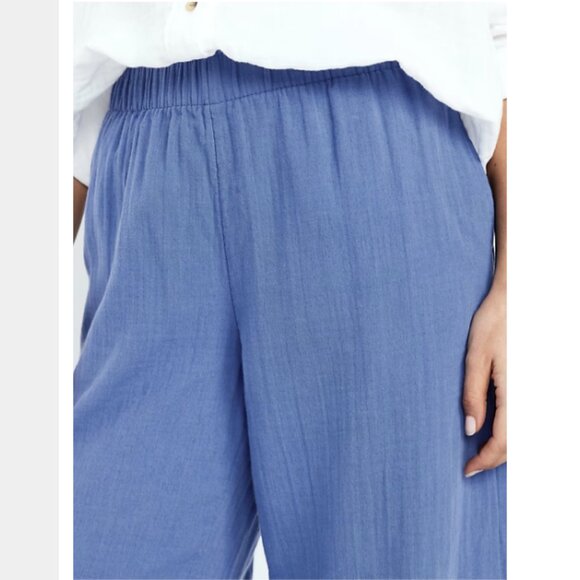 Cotton Pants - Wide Leg Petite Length Pants with Pockets NWT - Picture 4 of 4